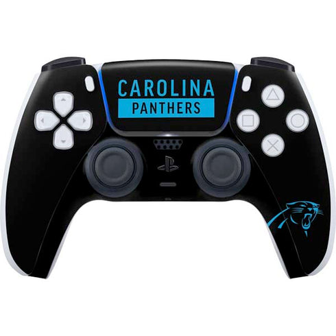 NFL Carolina Panthers Black Performance Series PS5 Controller Skin
