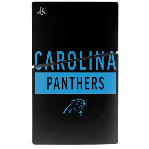 NFL Carolina Panthers Black Performance Series PS5 Slim Disk Console Skin