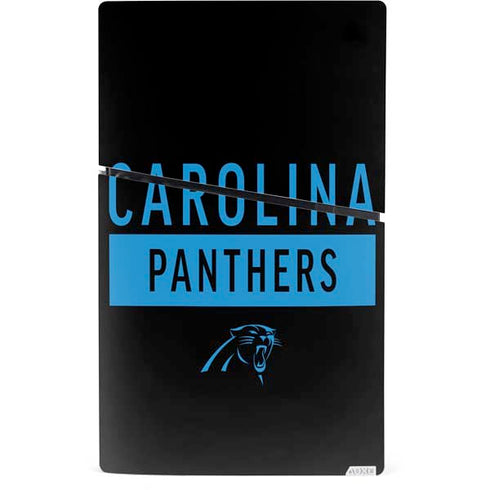 NFL Carolina Panthers Black Performance Series PS5 Slim Digital Edition Bundle Skin