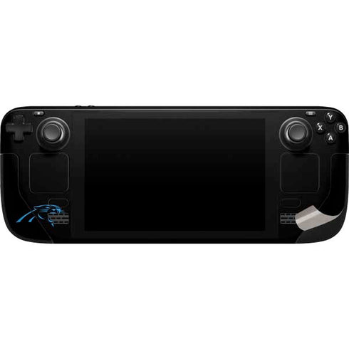 NFL Carolina Panthers Black Performance Series Steam Deck Handheld Gaming Computer Skin