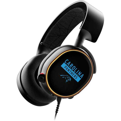 NFL Carolina Panthers Black Performance Series SteelSeries Arctis 5 Skin