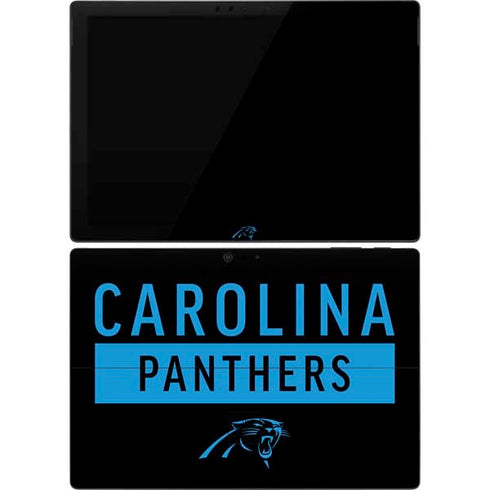 NFL Carolina Panthers Black Performance Series Surface Pro 7 Skin