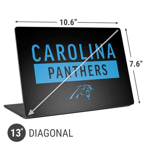 NFL Carolina Panthers Black Performance Series Universal Laptop 13in (10.6 x 7.6in) Skin