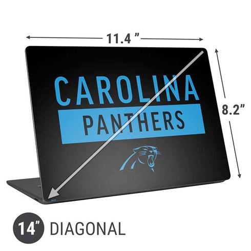 NFL Carolina Panthers Black Performance Series Universal Laptop 14in (11.4 x 8.2in) Skin
