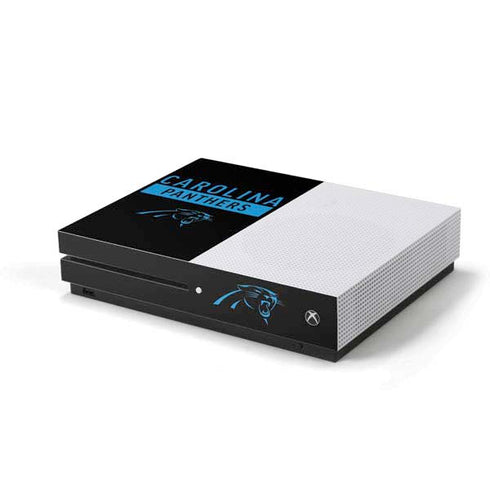 NFL Carolina Panthers Black Performance Series Xbox One S Console Skin