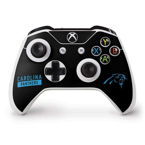 NFL Carolina Panthers Black Performance Series Xbox One S Controller Skin