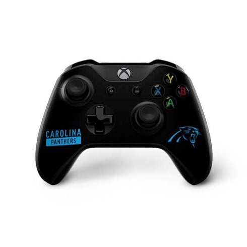 NFL Carolina Panthers Black Performance Series Xbox One X Controller Skin
