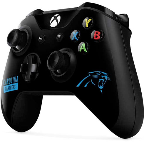 NFL Carolina Panthers Black Performance Series Xbox One X Controller Skin