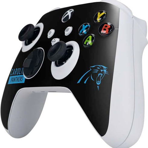 NFL Carolina Panthers Black Performance Series Xbox Series S Controller Skin