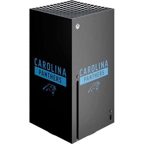 NFL Carolina Panthers Black Performance Series Xbox Series X Console Skin