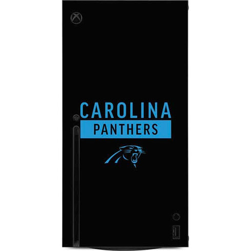 NFL Carolina Panthers Black Performance Series Xbox Series X Console Skin
