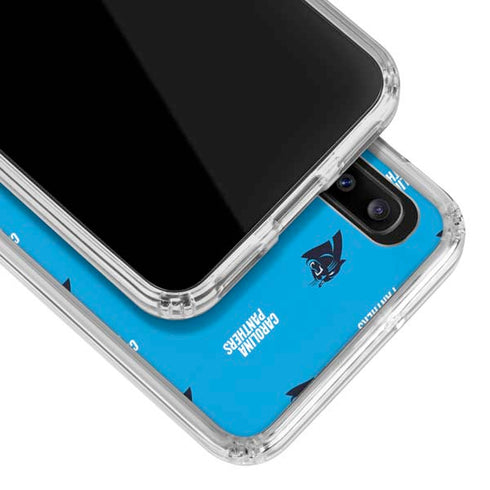 NFL Carolina Panthers Blitz Series Galaxy A20 Clear Case
