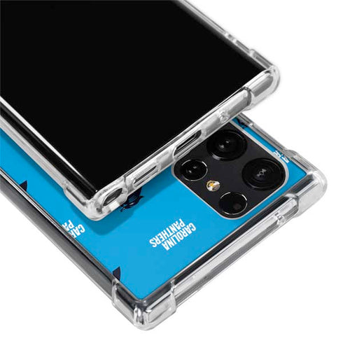 NFL Carolina Panthers Blitz Series Galaxy S22 Ultra Clear Case