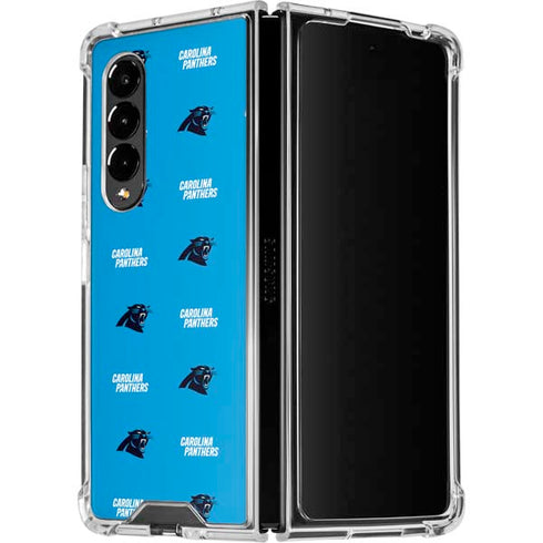 NFL Carolina Panthers Blitz Series Galaxy Z Fold4 5G Clear Case