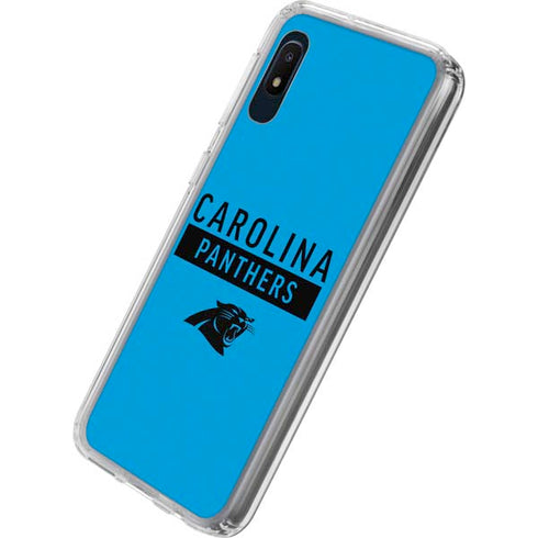 NFL Carolina Panthers Blue Performance Series Galaxy A10e Clear Case