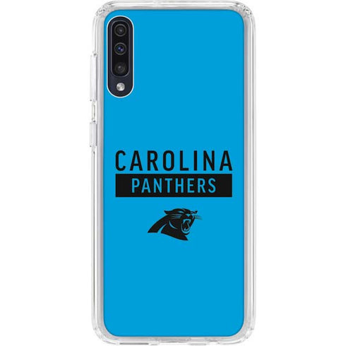 NFL Carolina Panthers Blue Performance Series Galaxy A50 Clear Case