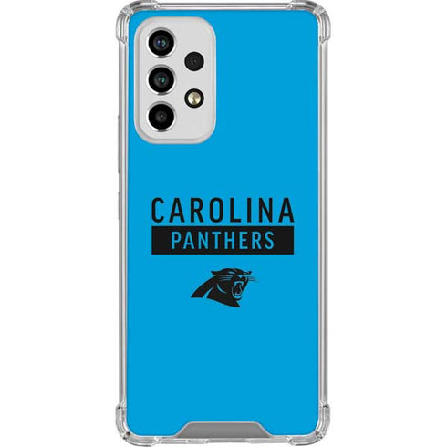 NFL Carolina Panthers Blue Performance Series Galaxy A53 5G Clear Case
