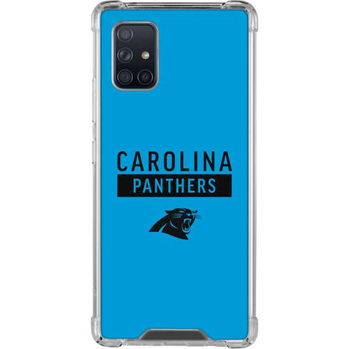 NFL Carolina Panthers Blue Performance Series Galaxy A71 5G Clear Case