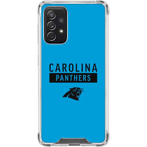 NFL Carolina Panthers Blue Performance Series Galaxy A72 5G Clear Case