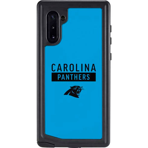 NFL Carolina Panthers Blue Performance Series Galaxy Note 10 Waterproof Case