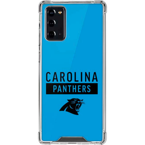 NFL Carolina Panthers Blue Performance Series Galaxy Note20 5G Clear Case