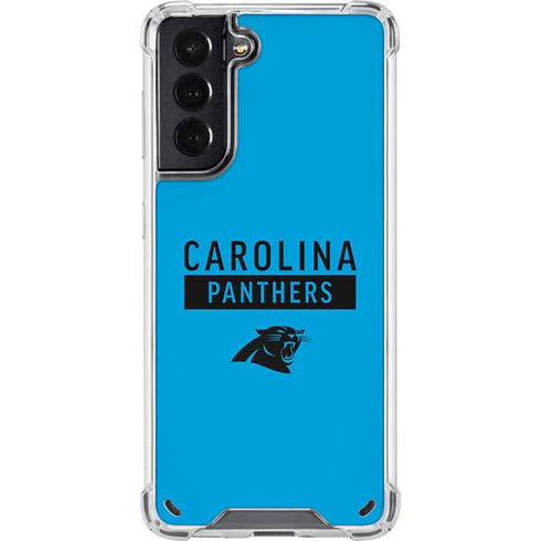 NFL Carolina Panthers Blue Performance Series Galaxy S21 5G Clear Case