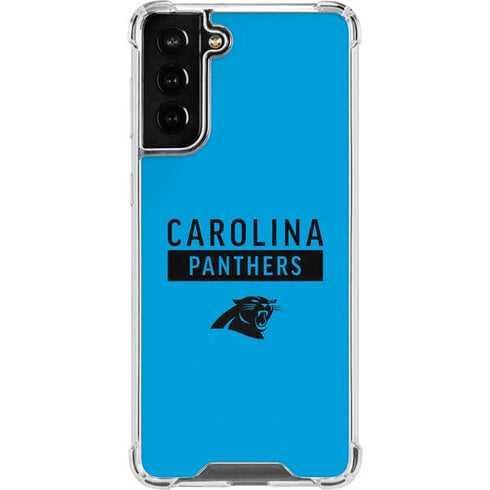 NFL Carolina Panthers Blue Performance Series Galaxy S21 FE Clear Case
