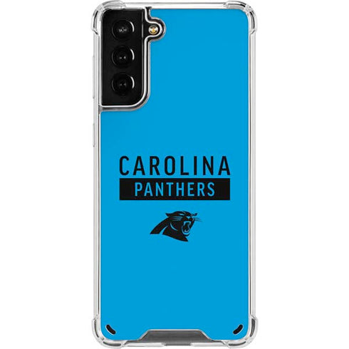 NFL Carolina Panthers Blue Performance Series Galaxy S21 Plus 5G Clear Case