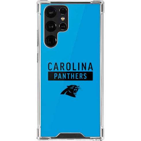 NFL Carolina Panthers Blue Performance Series Galaxy S22 Ultra Clear Case