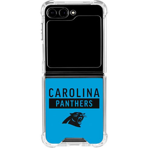 NFL Carolina Panthers Blue Performance Series Galaxy Z Flip5 5G Clear Case