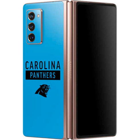 NFL Carolina Panthers Blue Performance Series Galaxy Z Fold2 5G Skin