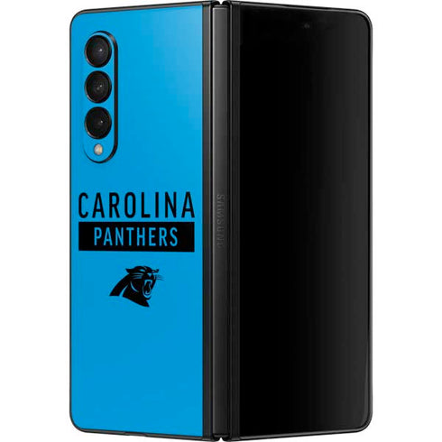 NFL Carolina Panthers Blue Performance Series Galaxy Z Fold3 5G Skin