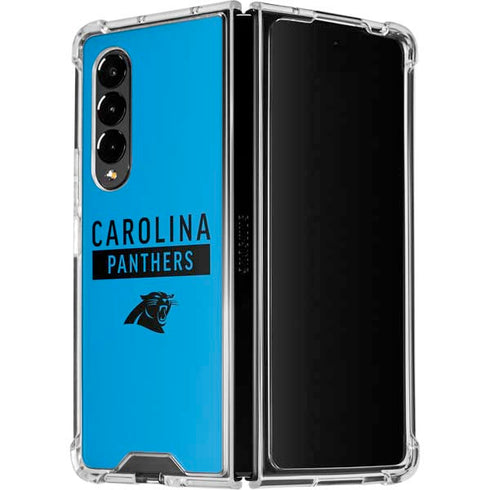 NFL Carolina Panthers Blue Performance Series Galaxy Z Fold4 5G Clear Case