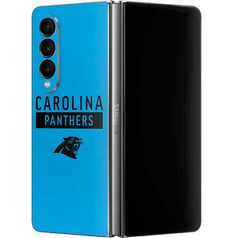NFL Carolina Panthers Blue Performance Series Galaxy Z Fold4 5G Skin
