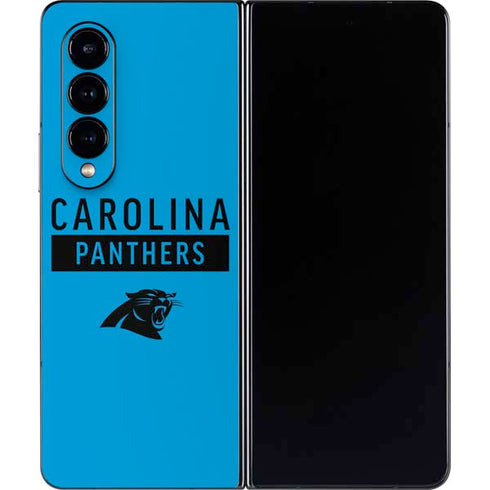 NFL Carolina Panthers Blue Performance Series Galaxy Z Fold4 5G Skin