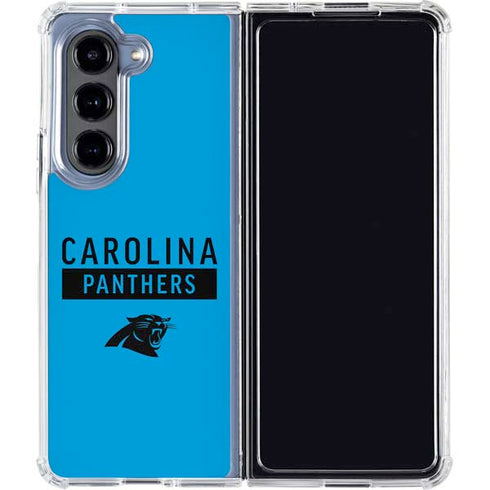 NFL Carolina Panthers Blue Performance Series Galaxy Z Fold5 5G Clear Case