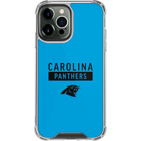 NFL Carolina Panthers Blue Performance Series iPhone 13 Pro Max Clear Case