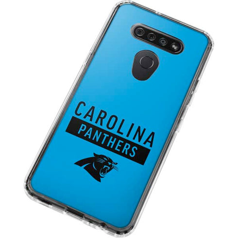 NFL Carolina Panthers Blue Performance Series LG K51/Q51 Clear Case
