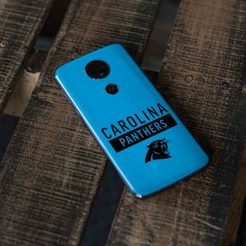 NFL Carolina Panthers Blue Performance Series Moto E5 Plus Skin
