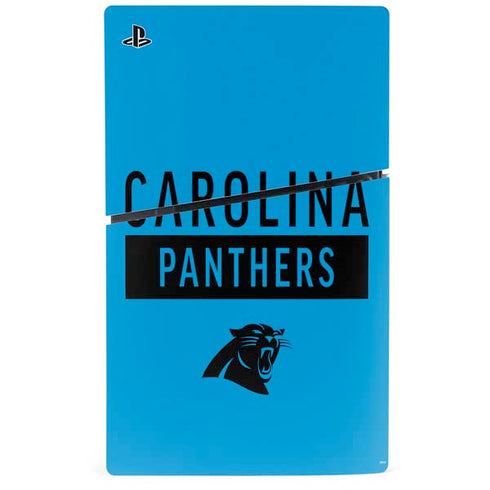 NFL Carolina Panthers Blue Performance Series PS5 Slim Disk Console Skin