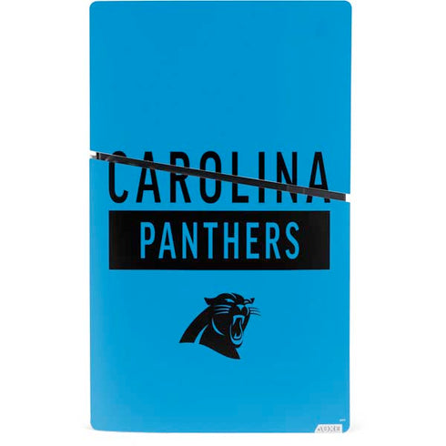 NFL Carolina Panthers Blue Performance Series PS5 Slim Digital Edition Console Skin