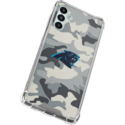 NFL Carolina Panthers Camo Galaxy A13 5G Clear Case
