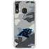 NFL Carolina Panthers Camo Galaxy A20 Clear Case