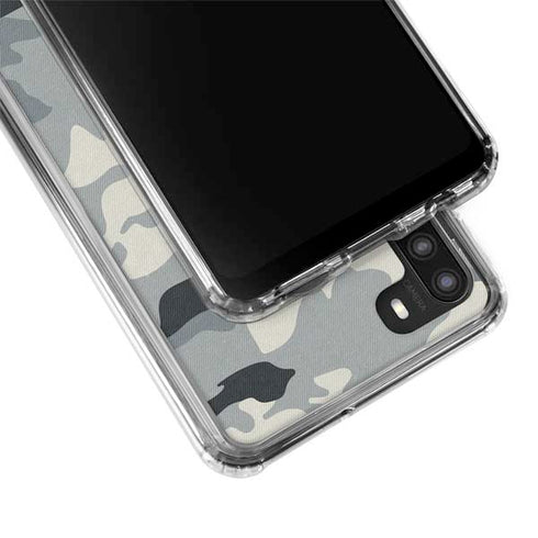 NFL Carolina Panthers Camo Galaxy A21 Clear Case