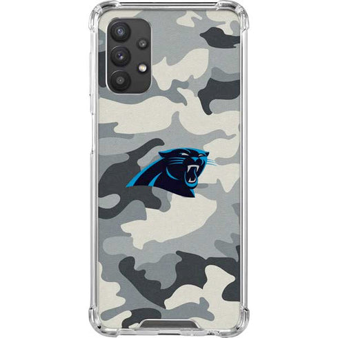 NFL Carolina Panthers Camo Galaxy A32 5G Clear Case