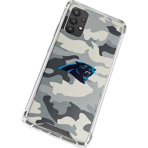 NFL Carolina Panthers Camo Galaxy A32 5G Clear Case