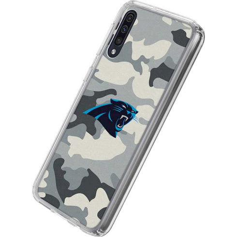 NFL Carolina Panthers Camo Galaxy A50 Clear Case