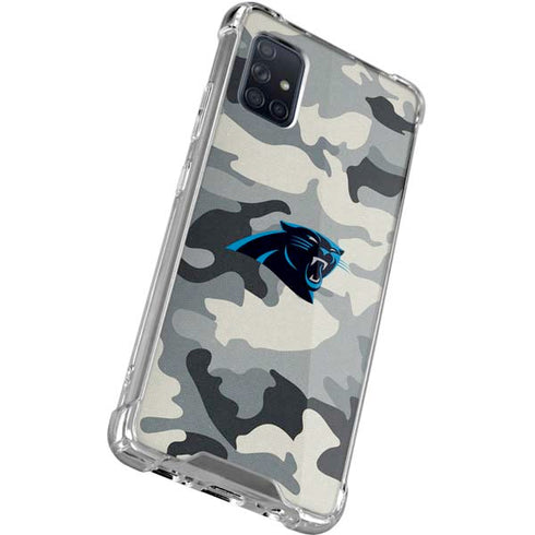 NFL Carolina Panthers Camo Galaxy A51 5G Clear Case