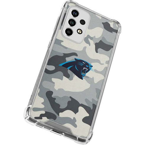 NFL Carolina Panthers Camo Galaxy A53 5G Clear Case