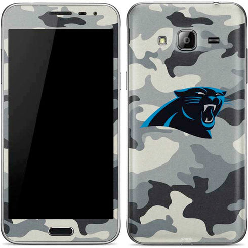 NFL Carolina Panthers Camo Galaxy J3 Skin